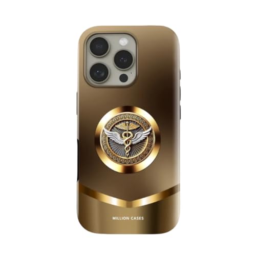 Image of MILLION CASES Back Cover Case for iPhone 15 Pro Scratch Resistant Anti-Slip Polycarbonate Shockproof Protective Durable Oracle Divine Crystal Case for Men & Boys