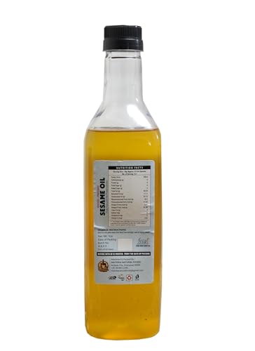 Image of SARV MATRIKAA Premium Sesame Oil 1L | Wood Pressed Til Oil | Natural Edible Gingelly Oil for Cooking, Skin Care & Hair Growth