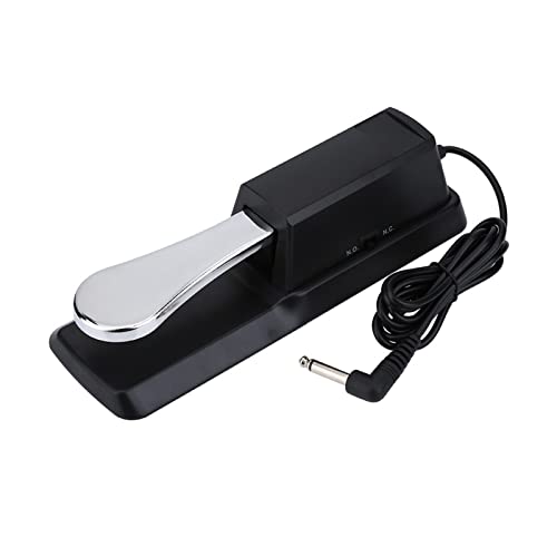Oumefar Keyboard Sustain Pedal Damper Metal ABS Sturdy Enhance Expression Power Piano Lover Classic Simple Design Electronic