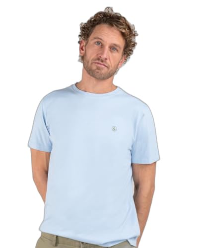 El Ganso Camiseta Cuello Caja Garment Dyed Celeste
