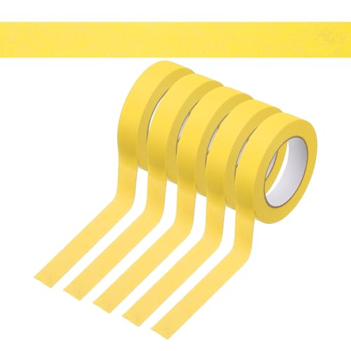 Image of PATIKIL 1 Inch x 275 Yards Painters Tape, Adhesive Masking Tape Paint Tapes for Wall Painting DIY Artist Craft Arts Decoration Labeling, Yellow