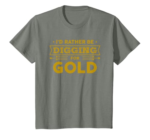 Gold Miner Digger Prospecting Treasure Hunting Shirt T-Shirt, Youth, Olive Heather, Small