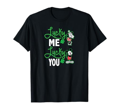 T-shirt Saint-Patrick Mickey et Minnie vêtement Disney trèfle chanceux