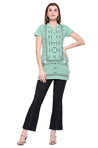 Image of In Love Women's Cotton Blend Plus Size Printed Kurti