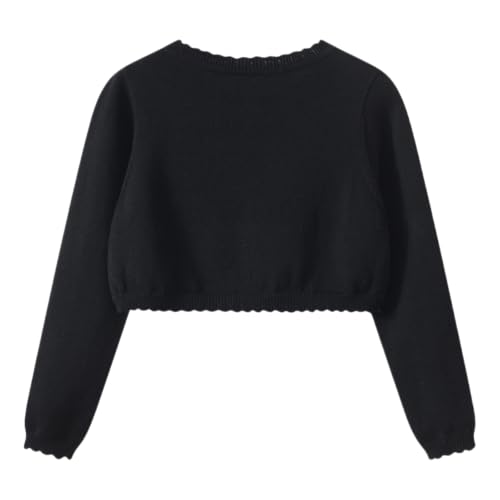Little Girls' Knit Long Sleeve Button Closure Bolero Cardigan Shrug 1-11 Years2