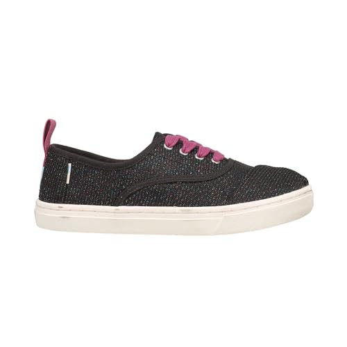 TOMS Kids Girls Cordones Cupsole Lace Up Sneakers Shoes Casual - Black