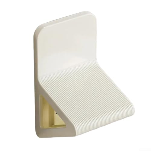 Reposapiés de ducha con montaje adhesivo de pared para apoyo de pies durante tareas de pedicura y afeitado, diseño estable para uso diario en el baño (blanco)