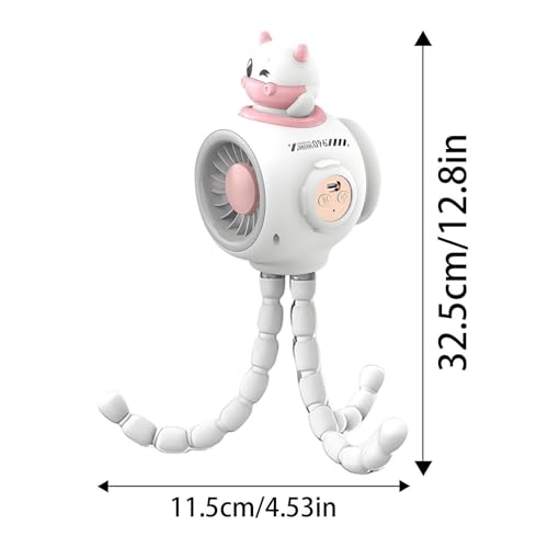 Ventilateur portable pour poussette USB Generico avec clip de fixation à 3 vitesses - 3