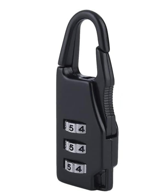 3 Digit Combination Lock Pack for General || Reliable Security for Your Travel Bags and Office Lockers || Maximum Safety with Strong Metal and Carabiner Locks (1 Pcs)-image-28