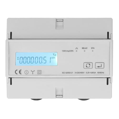 Compteur d'énergie triphasé WiFi pour stopper le gaspillage électrique moniteur KWh 80A
