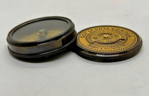 Brújula de Bolsillo de Latón Boy Scout con Estuche de Cuero – Herramienta de Navegación Estilo Vintage para Camping, Senderismo y Trekking – Instrumento Marítimo Coleccionable miniatura 7
