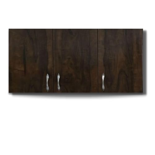 Image of Door Multipurpose Storage Cabinet & Adjustable Shelf | Space Organizer | Termites Resistance | Wall Mounted for Office, Kitchen Finish (Cochwood Brown, Door 3)