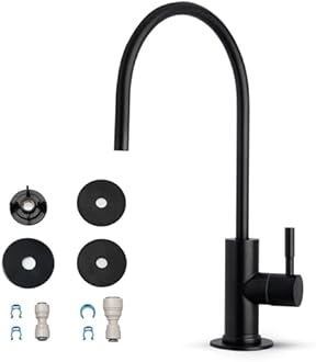 iSpring GA3-ORB Drinking Water Faucet for Kitchen Sink with 3/8" Connector, Heavy Duty Lead-Free Reverse Osmosis Faucet for RO System, Non-Air Gap 100% Stainless Steel RO Faucet, Oil Rubbed Finish