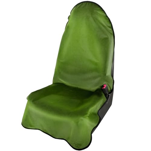 Image of Leader Accessories Velvet Waterproof Seat Cover, Universal Anti-Slip Army Green Car seat Protector, Perfect for Car Truck SUV Seat, Great for Surfing Yoga Gym Workout