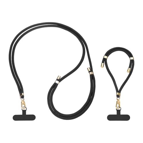 Cordon de téléphone avec 1 sangle bandoulière et 1 dragonne de poignet