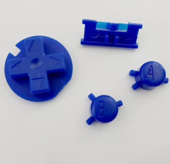 Image of Plastic Power ON Off Buttons Keypads Replacement for Gameboy Color GBC Button A B Control Button D Pads (Blue)