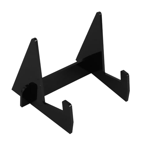 HAPINARY Transparent Acrylic Book Stand Holder Desktop Display Stand for Offices Kitchens and Libraries Easy to Clean and Water Resistant Black