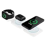 Chargeur Induction Pliable Compatible avec Tecno Phantom V Flip 5G,3 en 1 Magntique sans Fil pour appareils Multiples, Station de Charge