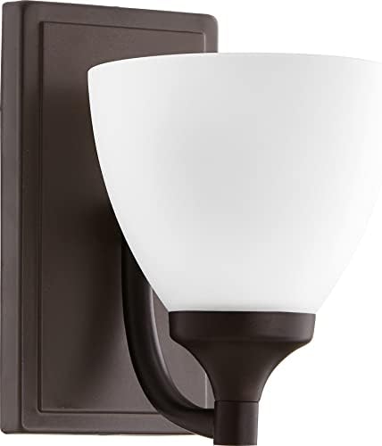 Quorum 5459-1-86 Transitional One Light Wall Mount from Enclave Collection in Bronze/Dark Finish,