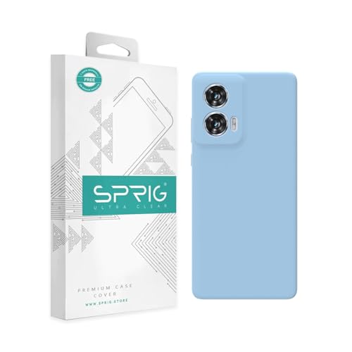 Image of SPRIG Compatible with Moto G96 Premium SilkTone Back Cover Drop Tested Shock Proof Mobile Case for Men, Women, Boys and Girls with Camera Protection (Blue)