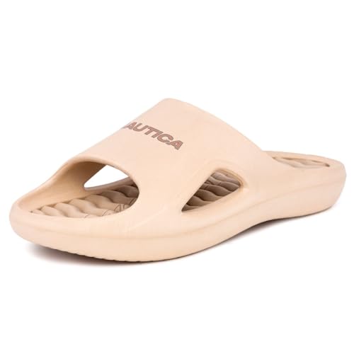 Image of Nautica Men's Athletic Slides Sport Shower Sandals for Indoor & Outdoor - Lightweight, Durable and Comfortable