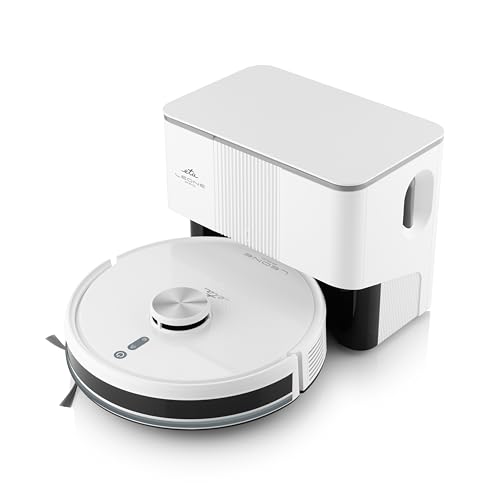 ETA Leone Pro Roboter‑Staubsauger I 3‑in‑1 I mit Laser‑Navigation I Absaugstation & Nass‑Trockensaugen I 235 min Laufzeit I Weiß
