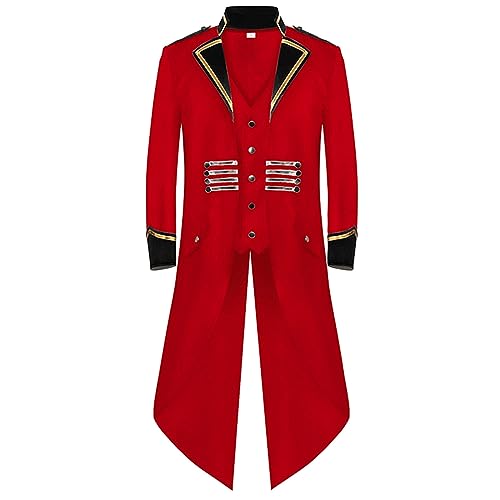Veste Longue Gothique Homme Manteau Médiéval Ajusté pour Silhouette Élégante