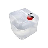 COOLUCK 10L Wasserkanister Faltbar, Wasserbehälter mit Zapfhahn und Tragegriff, BPA-frei Wassersack für Outdoor Camping, Wandern und Wasser notfallvorsorge