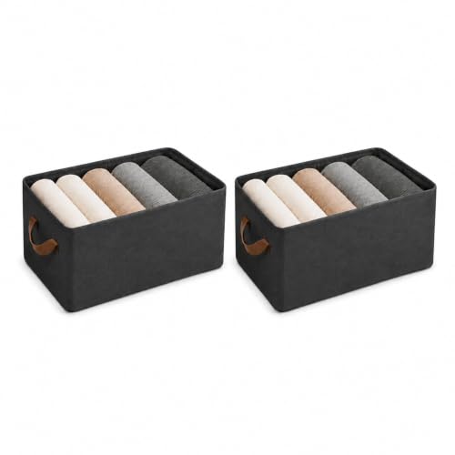 Kit 2 Cestos Organizadores Dobráveis para Roupas 45x28x20cm (2)