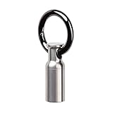 Pillendose, Schlüsselanhänger, Einzelkammer, Edelstahl, Pillen-Organizer für Outdoor, Reisen, Camping, Pillenetui