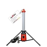 Grafner Profi LED Tower Baustrahler mit Steckdose und Stativ, 360° 3800 Lumen,...
