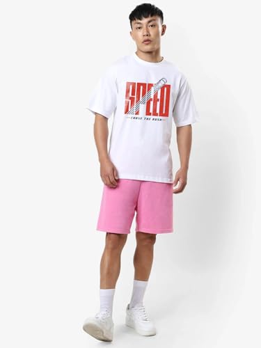 Image of Bewakoof Men's Cotton Printed Oversized Fit Half Sleeve Round Neck T-Shirt | Casual Wear | Street Wear | Oversized t Shirt for Men Cotton | Baggy