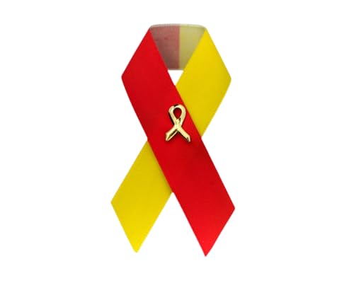 Image of 1 /2 /5 /10 /25 /50 /100pcs Satin Awareness Ribbon Pins (Pick your color), for Cancer & Disease Awareness, Bulk Quantities for Fundraising, Events, Gift Giving