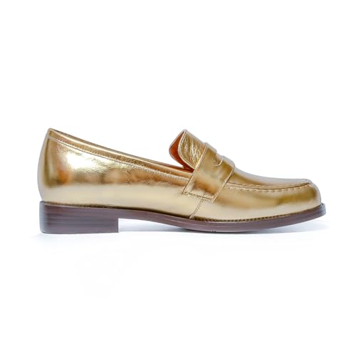 Image of ONEENO Women's Classic Flat Leather Penny Loafer