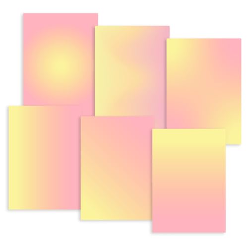 Groovi Rainbow Parchment - Sorbete de limón amanecer: 6 patrones, 12 hojas A4, 140 g/m²