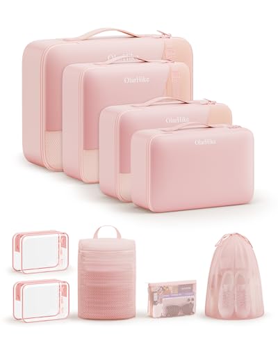 9 Set Packing Cubes for Travel Gifts for Women Mom Anti-Tearing Suitcase Organizer OlarHike Vacation Essentials & Accessories for Cruise Ship