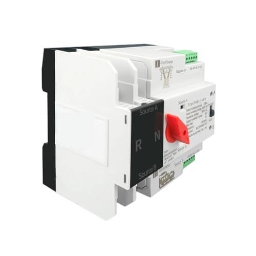 Inverseur de source automatique monophasé 230V sur rail DIN double alimentation 2P 63A à 125A
