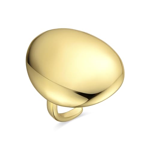 LUXENTER Anillo acabado en Oro 18K. Color Dorado. Ajustable. Joyas para Mujer   Modelo Shuri