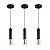 COTULIN 3 Pack Pendant Lights Kitchen Island,Modern Black Gold Bar Hanging Light,3000K Small Hanging Light Fixture for Bedroom Bedside Living Room Dining Room