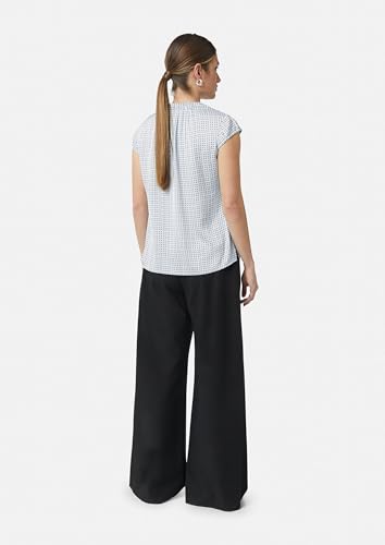 COMMA Satinbluse mit Raffung und All-Over-Print – Ansicht 8