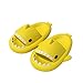 Ryoizen Pantoufles De Requin Adulte Été Femme Homme Shark Cloud Slippers Chaussons de Piscine et Plage Antidérapante Sandales de Bain à Bout Ouvert Shark Slides(Jaune，40-41 EU)