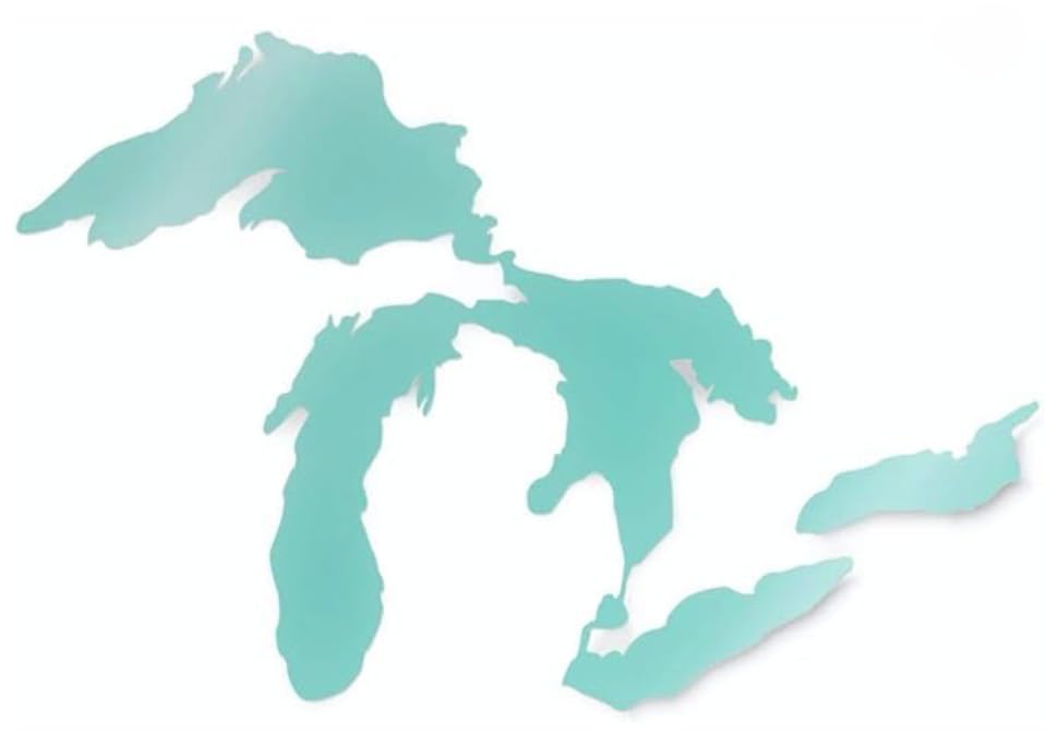 Image of Great Lakes Sticker Michigan Car Decal Premium Heavy-Duty Waterproof Vinyl for Bumpers, Windows, Laptops, Water Bottles or Coolers (Mint Green, 4.75 inch Wide)