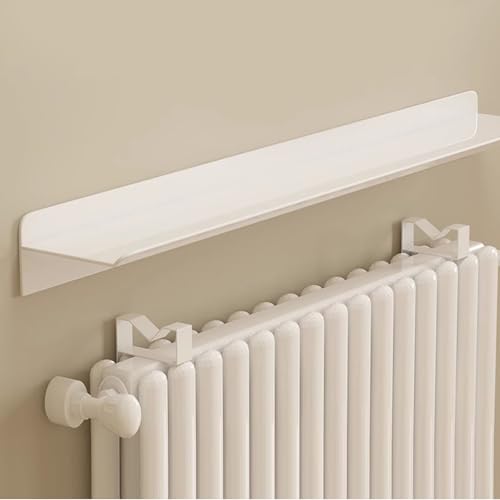 WUXTOKV Cubierta para Radiador, Balda Radiador, de Metal, Resistente Al Calor y A La Corrosión, Fácil de Instalar, Organizador de Almacenamiento(140x15cm/55x6in)