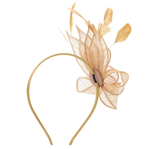 Fascinateurs pour femmes chapeau de cocktail mariage bibi en jute avec serre-tête