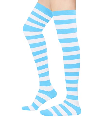 Women's Thigh High Striped Over the Knee Socks - Thin Casual Leg Warmer Warm Long Stockings3