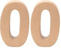 GLOREX 6 2029 140 - Papp - Zahl 0, aus brauner Pappe, ca. 17,5 X 5,5 cm groß, zum bemalen und bekleben, für Serviettentechnik und Décopatch, ideal als Dekoration (Packung mit 2)