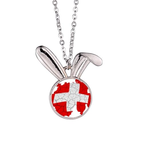 Collier lapin drapeau suisse, le cadeau parfait pour célébrer les origines helvètes