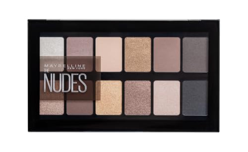 Maybelline New York Lidschatten Palette, The Nudes Palette, 12 Farben