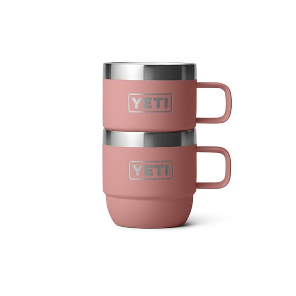 YETI Rambler Espresso Mug, Vacuum Insulated Stainless Steel Stackable Mug, Sandstone Pink, 2 Pack 6 oz (177 ml) - Image 3
