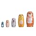 5 Strati in Legno Bambole Russe: Bambole di Legno Della Matryoshka Bambole Animale Impilamento di Animali Bambole di Nidificazione Del Giocattolo Montessori Giocattolo Educativo